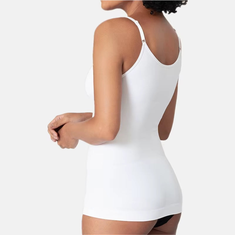 SH-2022 High Quality Women Cami Adjustable Straps Seamless Camisole Comfort Female Body Control Shapers Scoop Neck Tanks