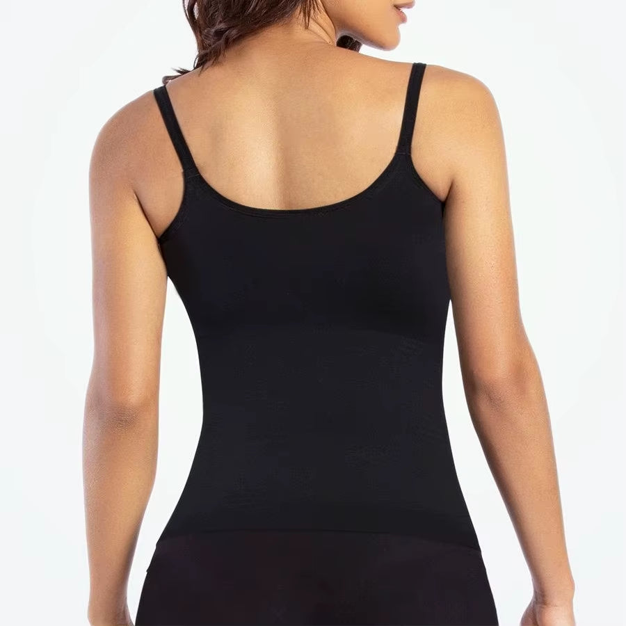 SH-2022 High Quality Women Cami Adjustable Straps Seamless Camisole Comfort Female Body Control Shapers Scoop Neck Tanks