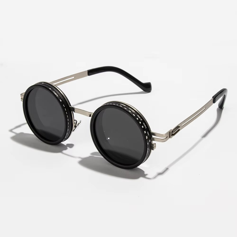 2025 Fashion New Unisex Handmade ND9 Level Sunglasses Stepless Rotating Filter Retro Polarized Sunglass Cycling Sports Glassees
