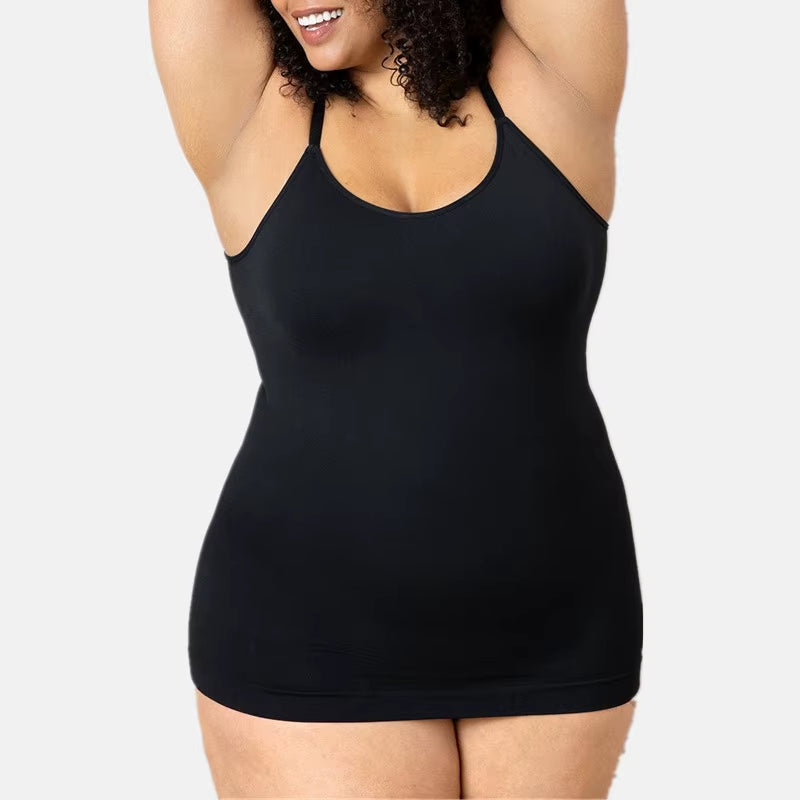 SH-2022 High Quality Women Cami Adjustable Straps Seamless Camisole Comfort Female Body Control Shapers Scoop Neck Tanks