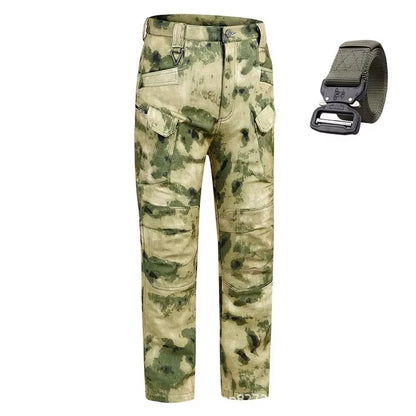 2025 Flap Pocket Men'S Fleece Straight Leg Cargo Pants, Loose Casual Tactical Pants, Mens Work Pants for Hiking Climbing